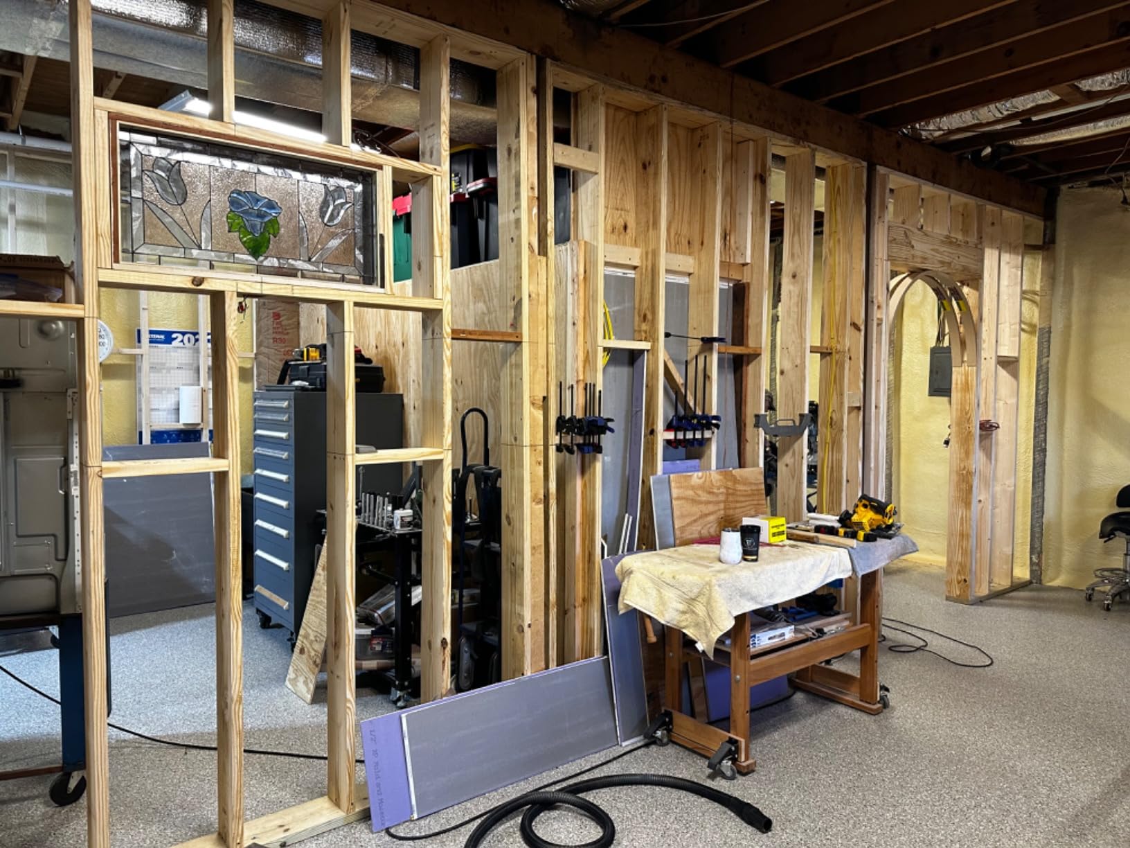 Deck construction project with Grindy Golden Ruspert screws